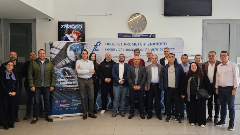 Group photo of participants at the 3rd RISS Partner Meeting held at the University of Zagreb - Faculty of Transport and Traffic Sciences.